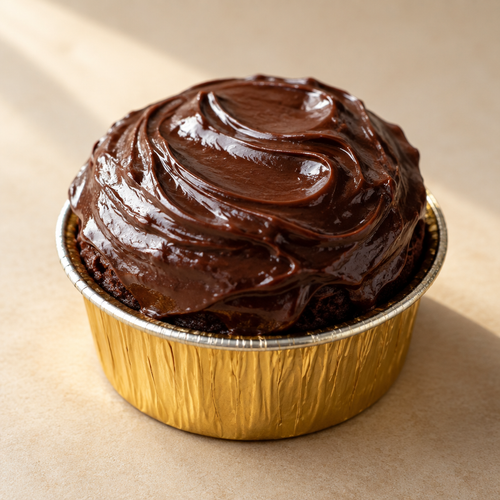 Mini chocolate Matilda dessert in a golden tin